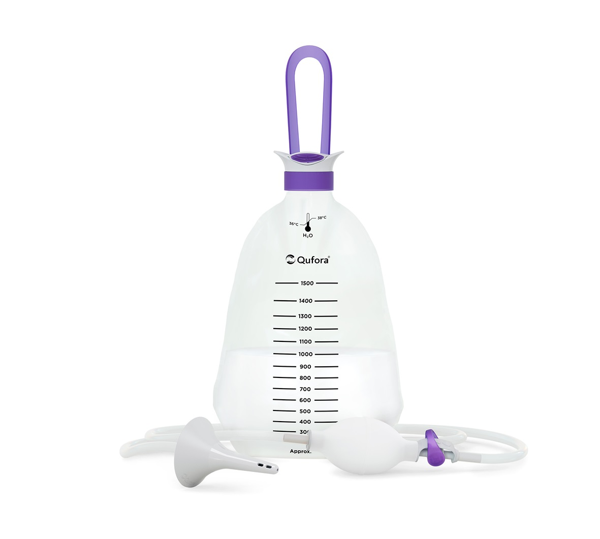 Qufora IrriSedo Flow 56101-030 Basisset 1.500 ml mit 30 Rektalkonen 18080436