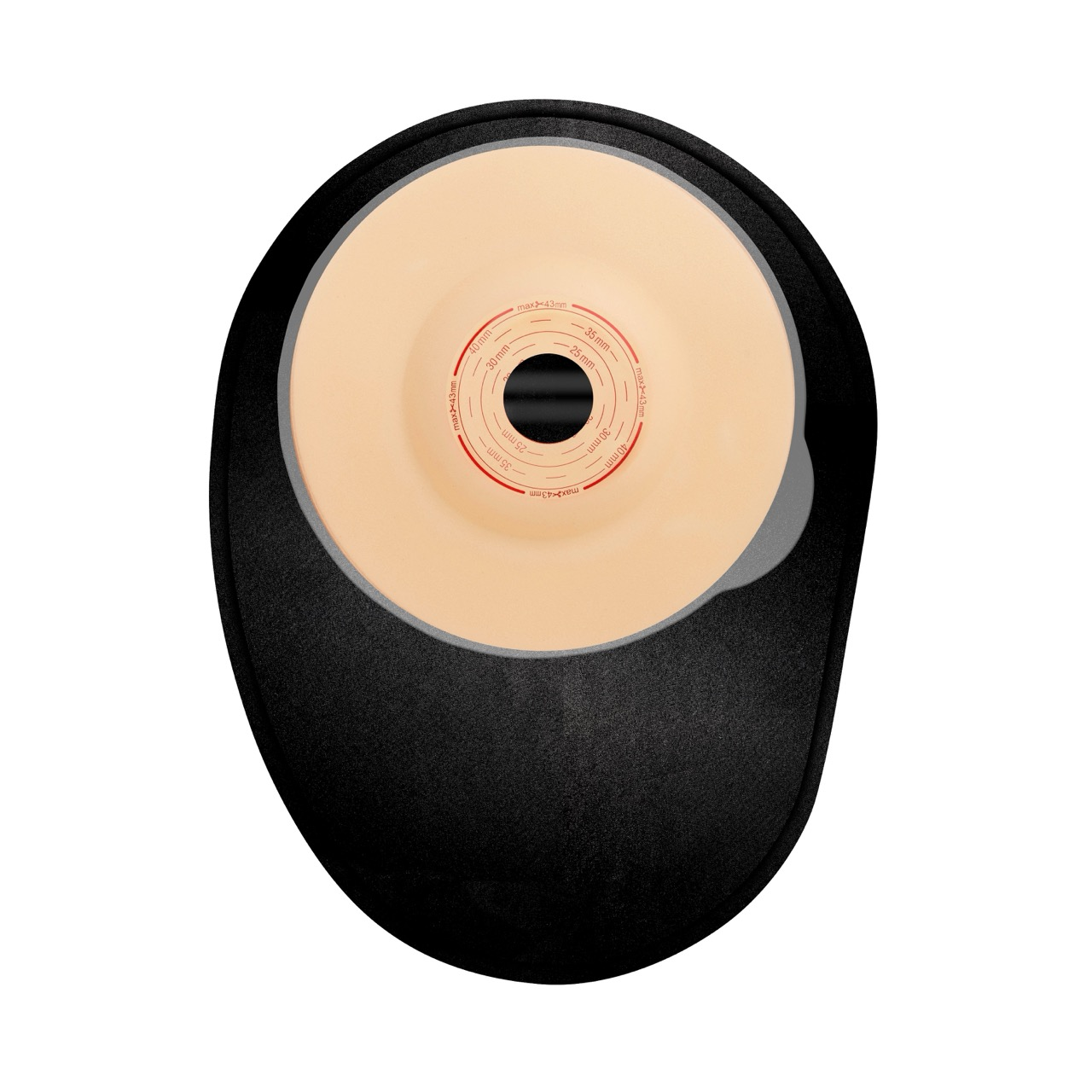 Stomocur Primo Alginat CAA20V1B konvex V1 Stomabeutel 20-43 mm Kolostomie 19536855 Schwarz For Life