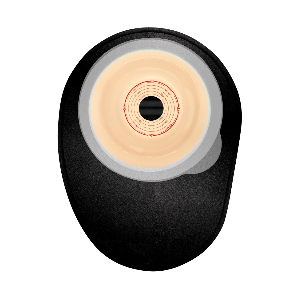 Stomocur Primo CAH15M2B medium konvex M2 Kolostomiebeutel 15-40 mm 19536677 Schwarz For Life