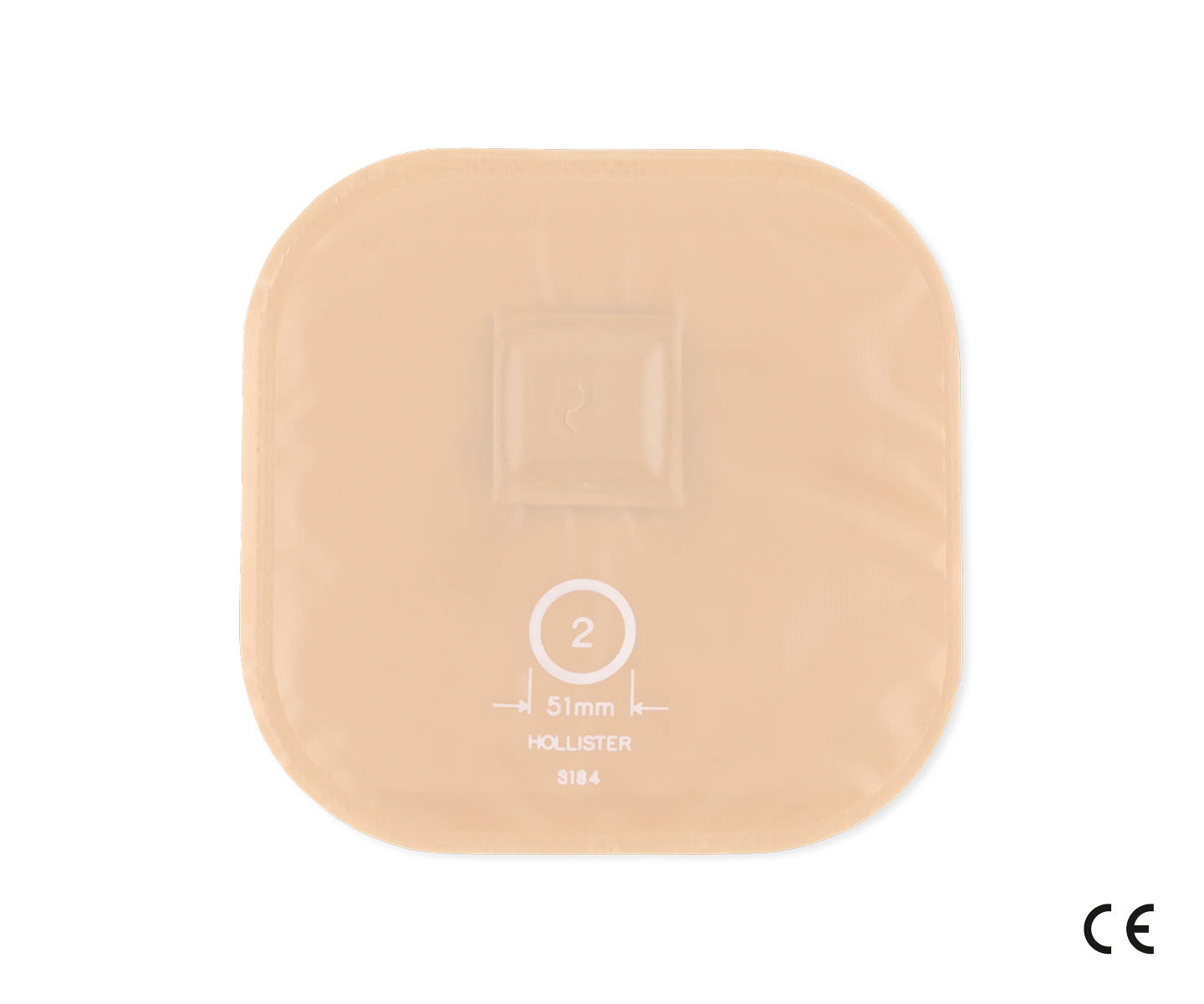 H_OC_3184_front Compact 3184 Stomakappe Kleberand weiss bis 51mm Hollister 00761963