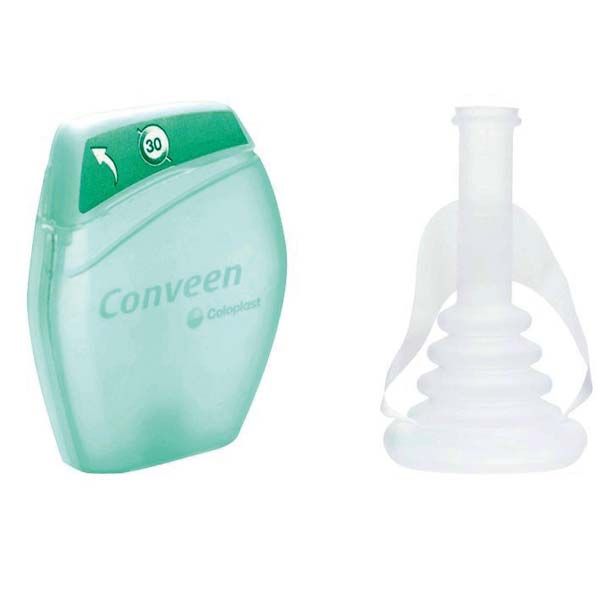 Kondomurinal mit 8 cm Schaft Conveen Optima aus Silikon, selbsthaftend